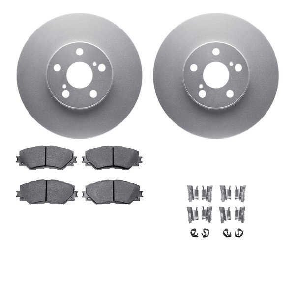 Dynamic Friction Co 4512-76141, Geospec Rotors with 5000 Advanced Brake Pads includes Hardware, Silver 4512-76141